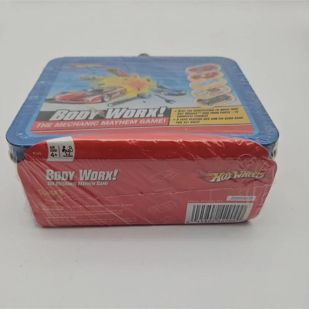 Hot Wheels Body Worx The Mechanic Mayhem Game Comes in it's Mini Lunchbox Metal